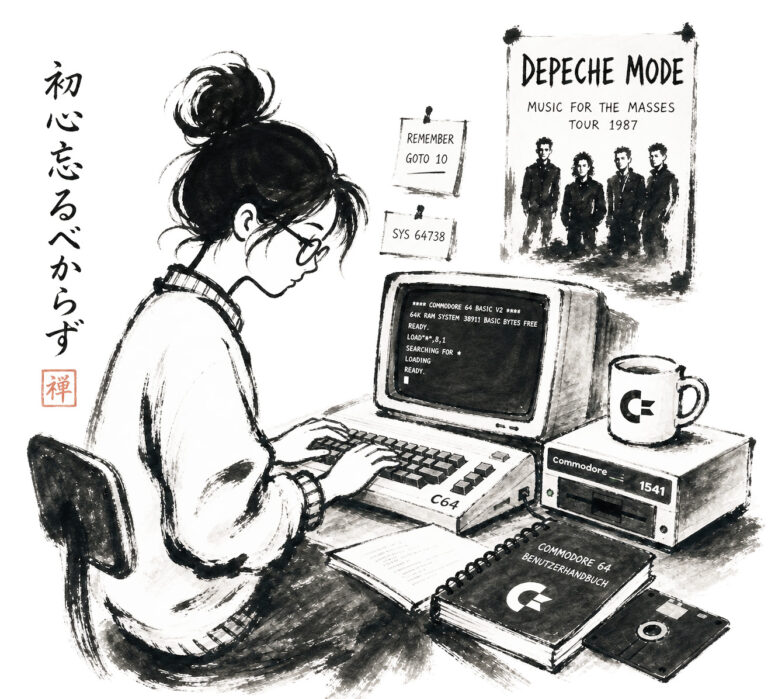 C64 Shodo - Behalte immer den Geist deines ersten Mals bei HGweiß